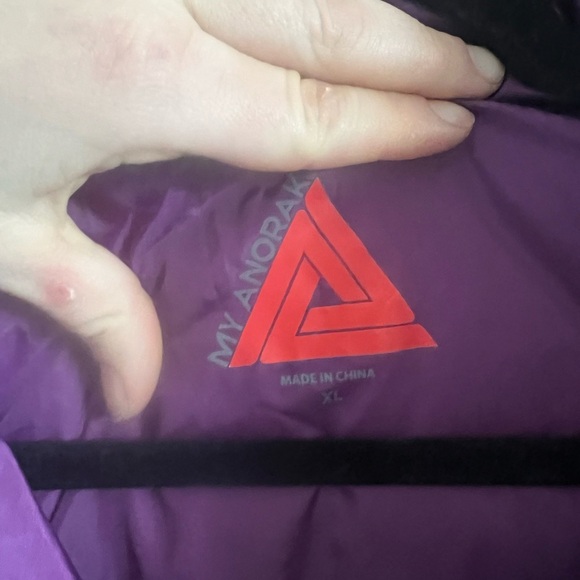 Anorak Purple CHEVRON QUILTED VEST, size XL - Picture 6 of 6